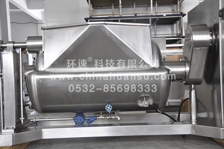 可傾斜式物料攪拌鍋，一鍵觸屏操作